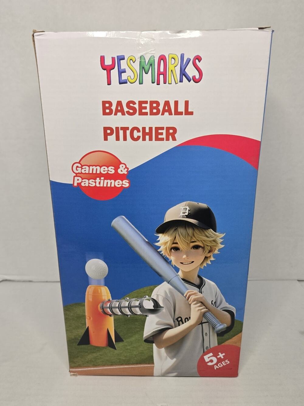 YESMARKS Kids Auto Baseball Pitching Machine Outdoor Toy Set - Training Equipmen
